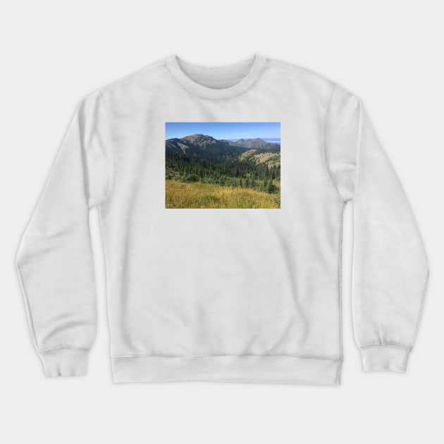 Hurricane Ridge Landscape Crewneck Sweatshirt by jenesaiscluck